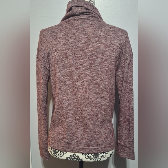 Small Eddie Bauer Women's Burgundy Drape Cardigan Euc - Picture 6 of 6